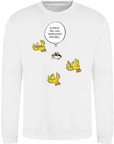 RUTHE - WAS VERRÜCKTES - Ruthe, Ralph Ruthe, Was verrücktes, Pingiun, fliegen, vogel - Sweatshirt