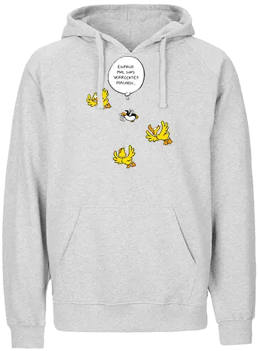 RUTHE - WAS VERRÜCKTES - Ruthe, Ralph Ruthe, Was verrücktes, Pingiun, fliegen, vogel - Fairtrade Hoodie
