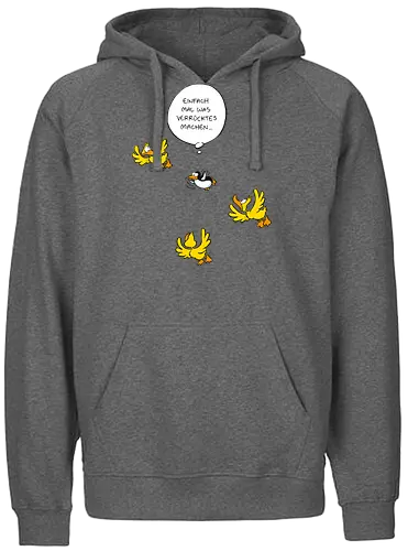 RUTHE - WAS VERRÜCKTES - Ruthe, Ralph Ruthe, Was verrücktes, Pingiun, fliegen, vogel - Fairtrade Hoodie