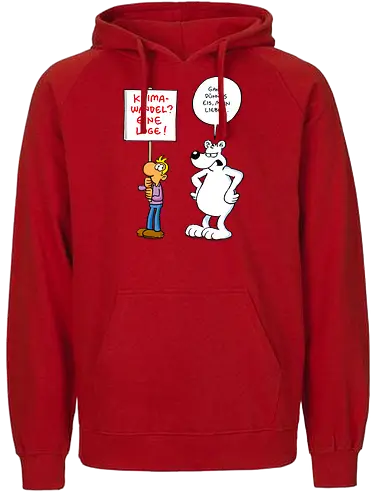 RUTHE - GANZ DÜNNES EIS - Ruthe, Ralph Ruthe, comic, Klimawandel, eisbär, lüge - Fairtrade Hoodie