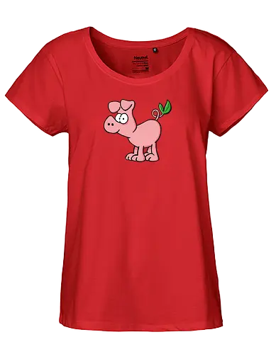 RUTHE - VEGANE SCHNITZEL - Ruthe, Ralph Ruthe, schwein, vegan, schnitzel, comic - Fairtrade Girl Shirt