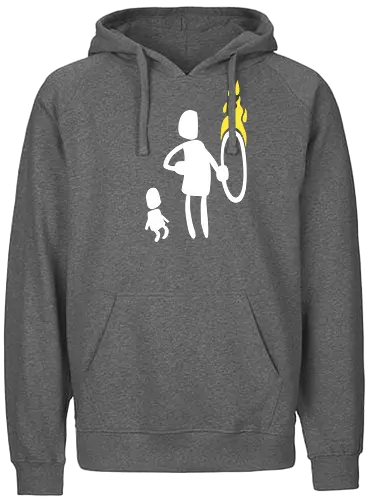 Kinderturnen weiß - Flix, DerFlix, comic - Fairtrade Hoodie