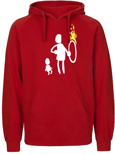 Kinderturnen weiß - Flix, DerFlix, comic - Fairtrade Hoodie