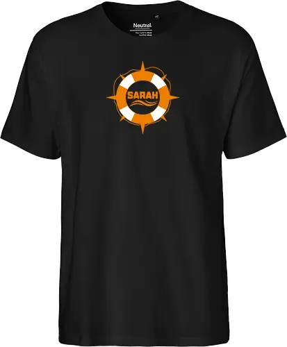 SARAH Soli-Shirt mit Logo orange/weiß