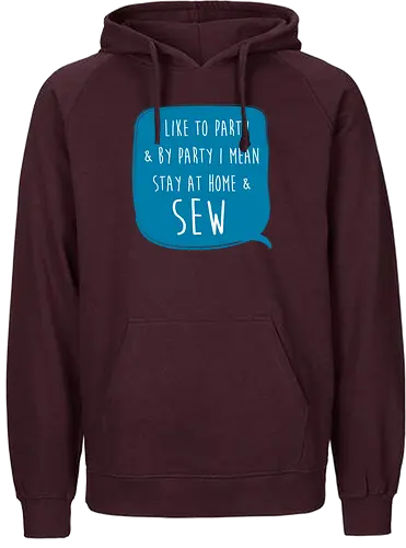 I like to party - schwalbenliebe, design, nähen, nähmaschine - Fairtrade Hoodie