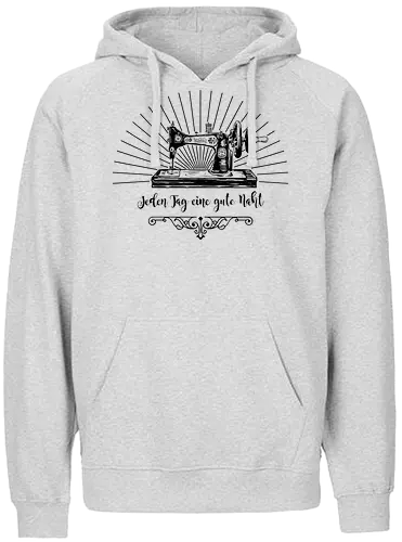 Jeden Tag eine neue Naht - schwalbenliebe, design, nähen, nähmaschine - Fairtrade Hoodie