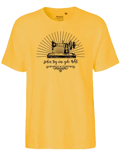 Jeden Tag eine neue Naht - schwalbenliebe, design, nähen, nähmaschine - Fairtrade T-Shirt