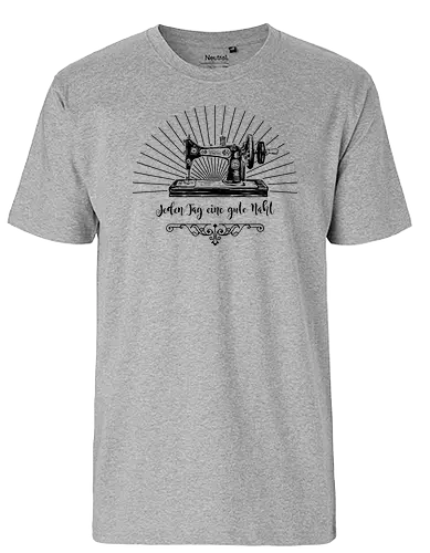 Jeden Tag eine neue Naht - schwalbenliebe, design, nähen, nähmaschine - Fairtrade T-Shirt