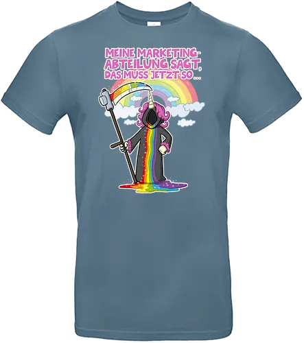 Einhorn - tot aber lustig, Michael Holtschulte, Marketing, einhorn, regenbogen, tod - Standard T-Shirt