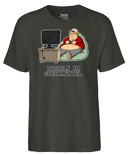 Daddeln im Speckmantel - tot aber lustig, Michael Holtschulte, datteln im Speckmantel, daddeln, nerd, gaming, comic, fun - Fairtrade T-Shirt