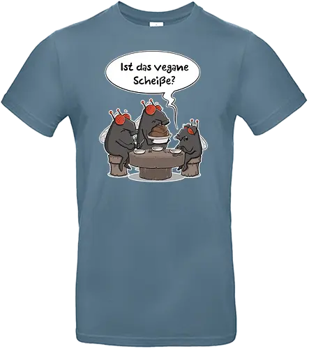Vegane Scheiße - tot aber lustig, Vegane scheiße, Michael Holtschulte, vegan, fliege, comic, scheiße - Standard T-Shirt
