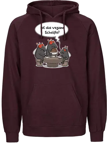 Vegane Scheiße - tot aber lustig, Vegane scheiße, Michael Holtschulte, vegan, fliege, comic, scheiße - Fairtrade Hoodie