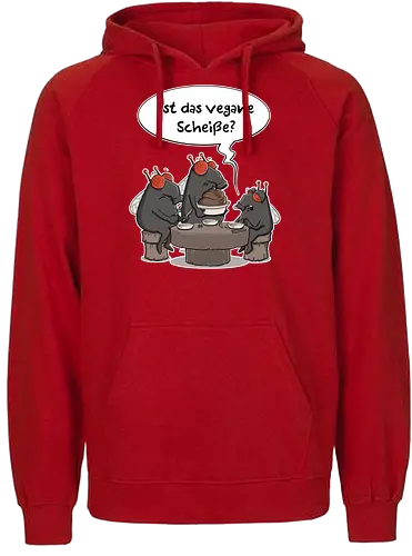 Vegane Scheiße - tot aber lustig, Vegane scheiße, Michael Holtschulte, vegan, fliege, comic, scheiße - Fairtrade Hoodie