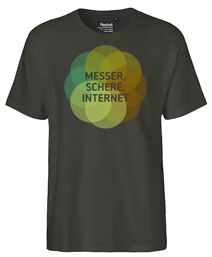 Messer Schere Internet - Fairtrade T-Shirt