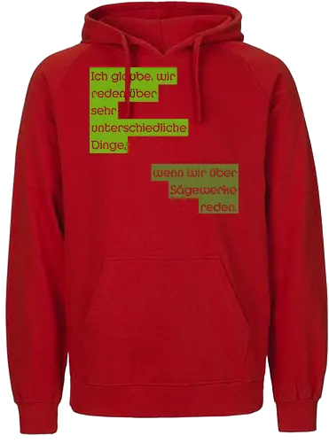 Ich glaube, wir reden über sehr unterschiedliche Dinge - Fairtrade Hoodie