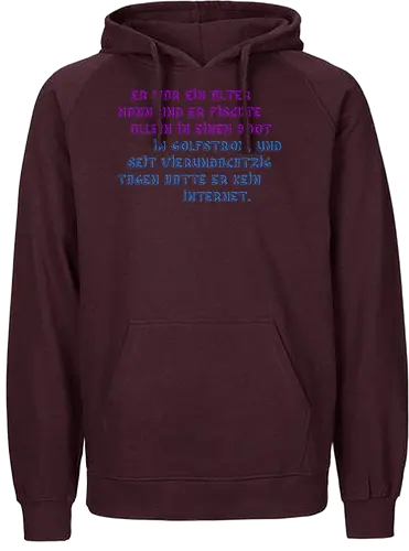 Der alte Mann und das Internet - Fairtrade Hoodie