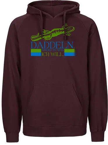Daddeln. Das ist es, was ich will. - Fairtrade Hoodie