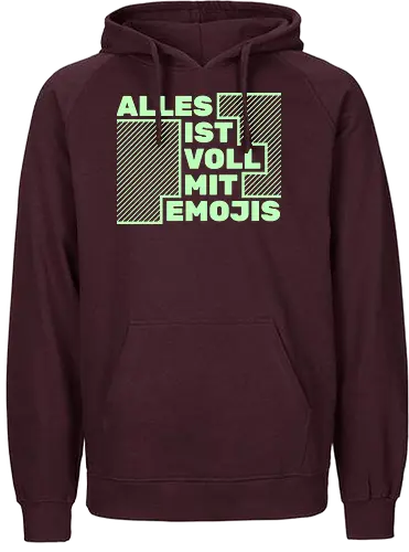 Alles ist voll mit Emojis - Fairtrade Hoodie