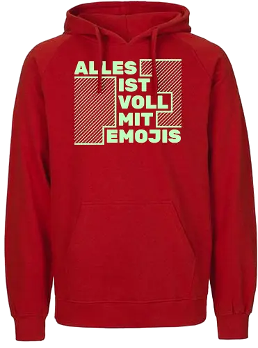 Alles ist voll mit Emojis - Fairtrade Hoodie