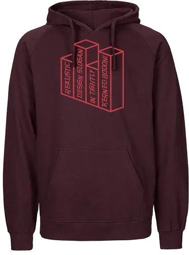 Realistic design slogan in tightly kerned Bodoni - Fairtrade Hoodie