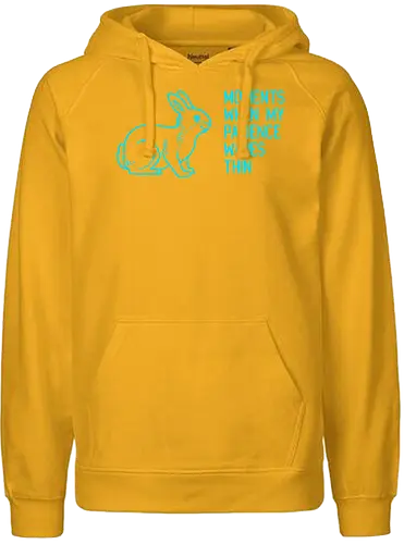 Moments when my patience wanes thin - Fairtrade Hoodie