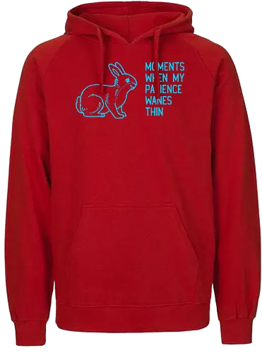 Moments when my patience wanes thin - Fairtrade Hoodie