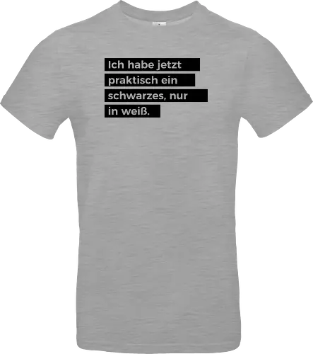 Ein schwarzes, nur in weiß