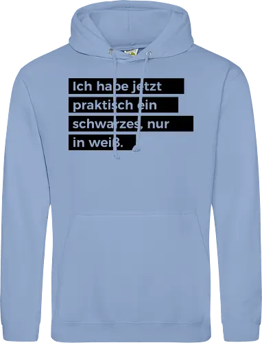 Ein schwarzes, nur in weiß
