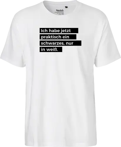Ein schwarzes, nur in weiß