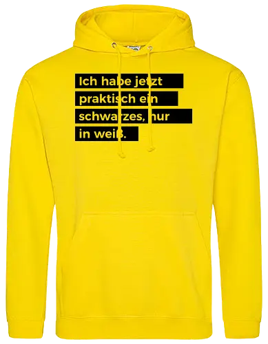 Ein schwarzes, nur in weiß