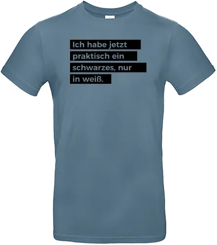 Ein schwarzes, nur in weiß - Standard T-Shirt