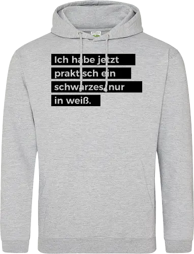 Ein schwarzes, nur in weiß