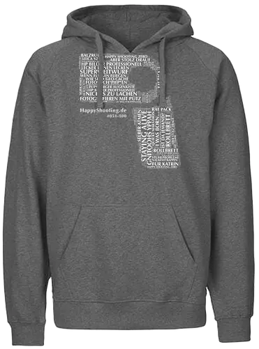 HS-Titel 51-100 - Happy Shooting - Fairtrade Hoodie