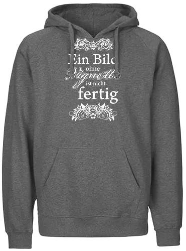 Vignette (White) - Happy Shooting, ein bild ohne vignette, vignette - Fairtrade Hoodie