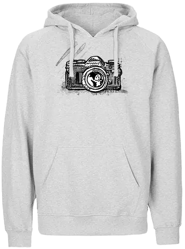 Tinte-Kamera - Happy Shooting, fotografie, kamera, poComicast - Fairtrade Hoodie