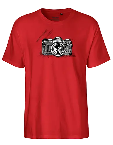 Tinte-Kamera - Happy Shooting, fotografie, kamera, poComicast - Fairtrade T-Shirt