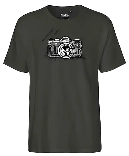 Tinte-Kamera - Happy Shooting, fotografie, kamera, poComicast - Fairtrade T-Shirt