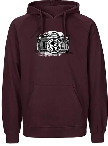 Tinte-Kamera-Heller-Fleck - Happy Shooting, kamera, poComicast - Fairtrade Hoodie