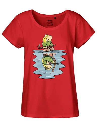 KLEINER ELF TRAUM - Kleine Helden, fantasy, rpg, bow, bogenschütze - Fairtrade Girl Shirt
