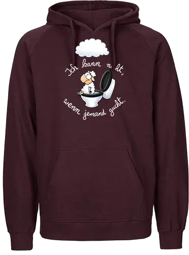 Kann nicht! - Joscha Sauer, schaf, Nichtlustig, Nicht Lustig, Joscha, klo, Kann nicht, wolke - Fairtrade Hoodie