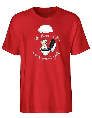 Kann nicht! - Joscha Sauer, schaf, Nichtlustig, Nicht Lustig, Joscha, klo, Kann nicht, wolke - Fairtrade T-Shirt
