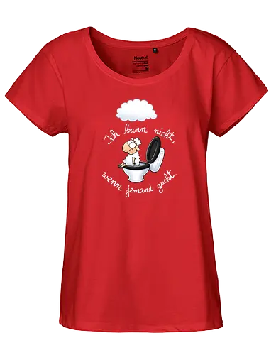 Kann nicht! - Joscha Sauer, schaf, Nichtlustig, Nicht Lustig, Joscha, klo, Kann nicht, wolke - Fairtrade Girl Shirt