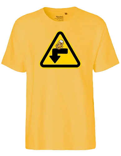 Hier entlang! - Joscha, Lemming, Nichtlustig, Nicht Lustig, Joscha Sauer, schild - Fairtrade T-Shirt