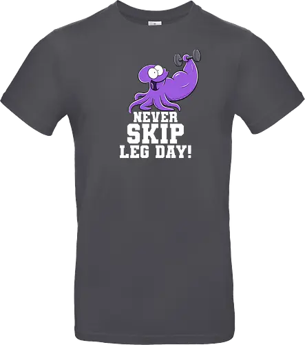 Never Skip Leg Day! - Joscha Sauer, Joscha, Nichtlustig, comic, Nicht Lustig, Leg day, Skip, squid, tintenfisch - Standard T-Shirt