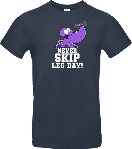 Never Skip Leg Day! - Joscha Sauer, Joscha, Nichtlustig, comic, Nicht Lustig, Leg day, Skip, squid, tintenfisch - Standard T-Shirt