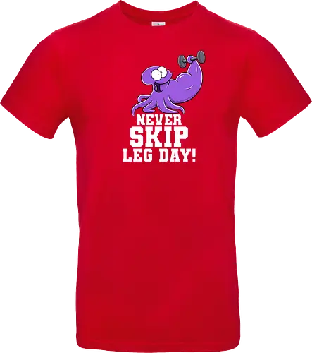 Never Skip Leg Day! - Joscha Sauer, Joscha, Nichtlustig, comic, Nicht Lustig, Leg day, Skip, squid, tintenfisch - Standard T-Shirt
