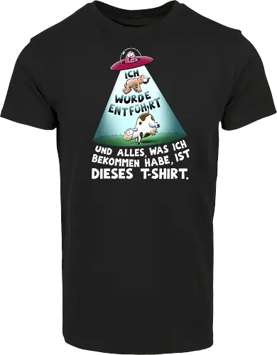 ICH WURDE ENTFÜHRT... - Joscha Sauer, Nichtlustig, Nicht Lustig, comic, kuh, alien, entführung - Hausmarke Shirt