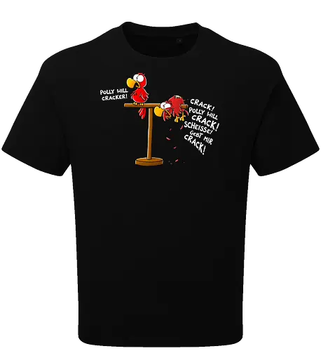 POLLY WILL SHIRT! - Joscha Sauer, Nichtlustig, Nicht Lustig, comic, Polly, Cracker, crack - Oversize T-Shirt