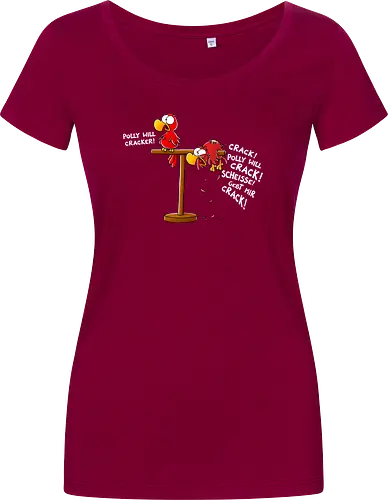 POLLY WILL SHIRT! - Joscha Sauer, Nichtlustig, Nicht Lustig, comic, Polly, Cracker, crack - Damen T-Shirt