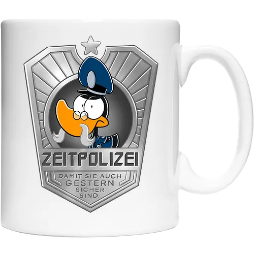 ZEITPOLIZEI - Nichtlustig, Joscha Sauer, ente - Keramiktasse